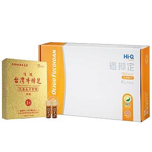 褐抑定褐藻醣膠粉劑型禮盒＋喬本生醫牛樟芝三年生子實體一號